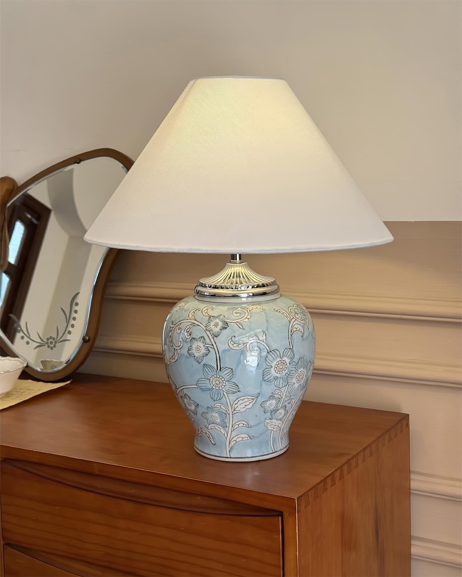 FloriGlow Artistic Ceramic Table Lamp