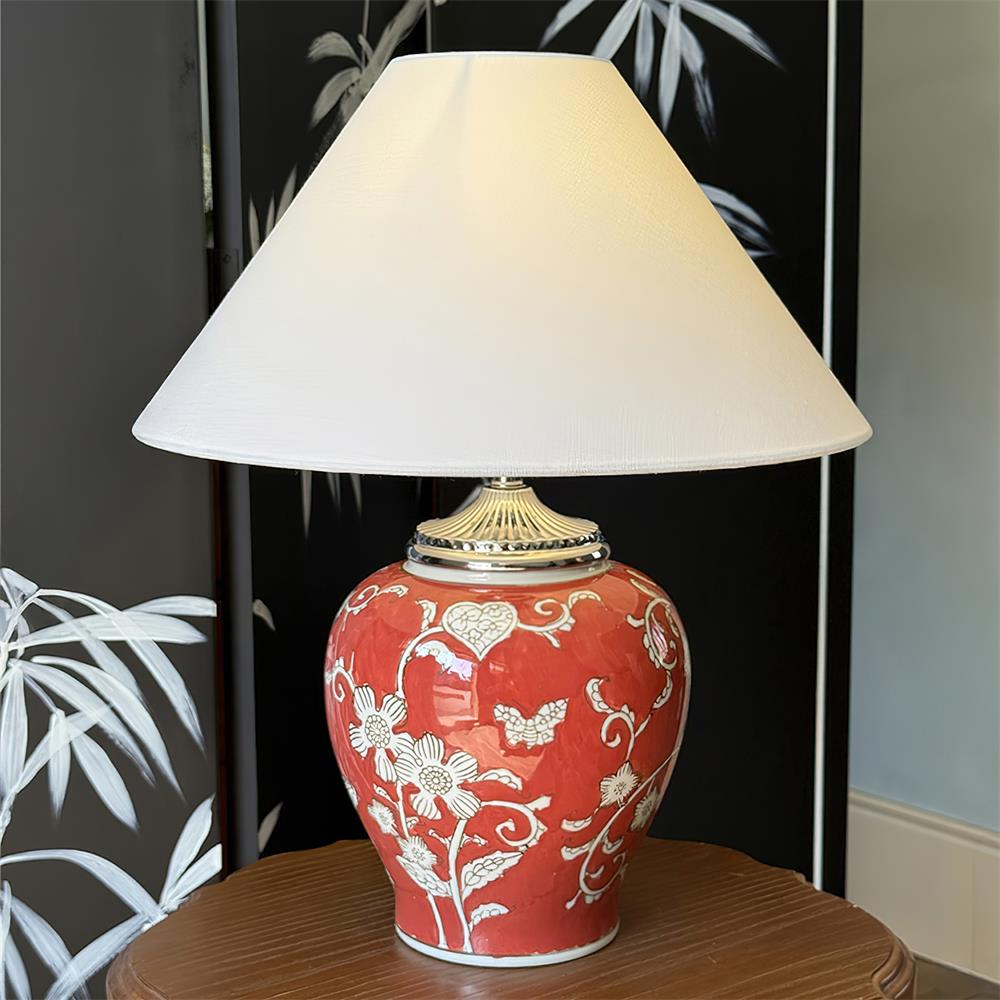 FloriGlow Artistic Ceramic Table Lamp