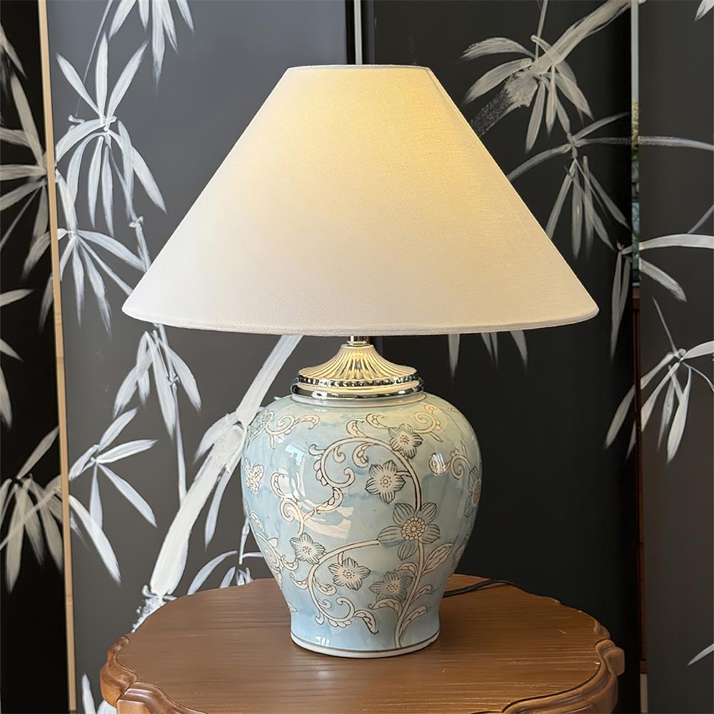 FloriGlow Artistic Ceramic Table Lamp