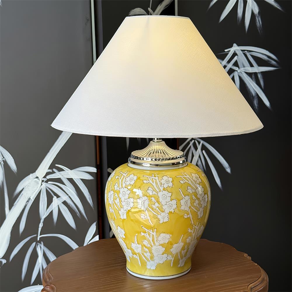 FloriGlow Artistic Ceramic Table Lamp