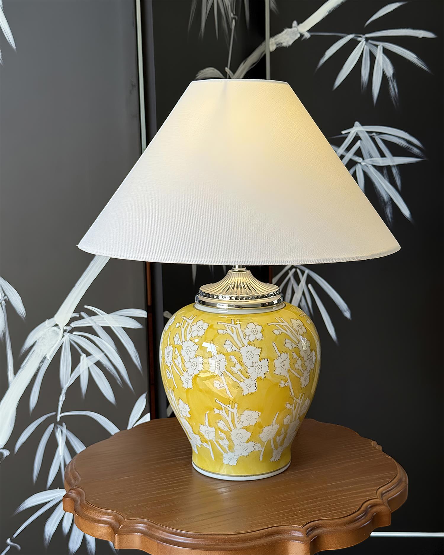 FloriGlow Artistic Ceramic Table Lamp