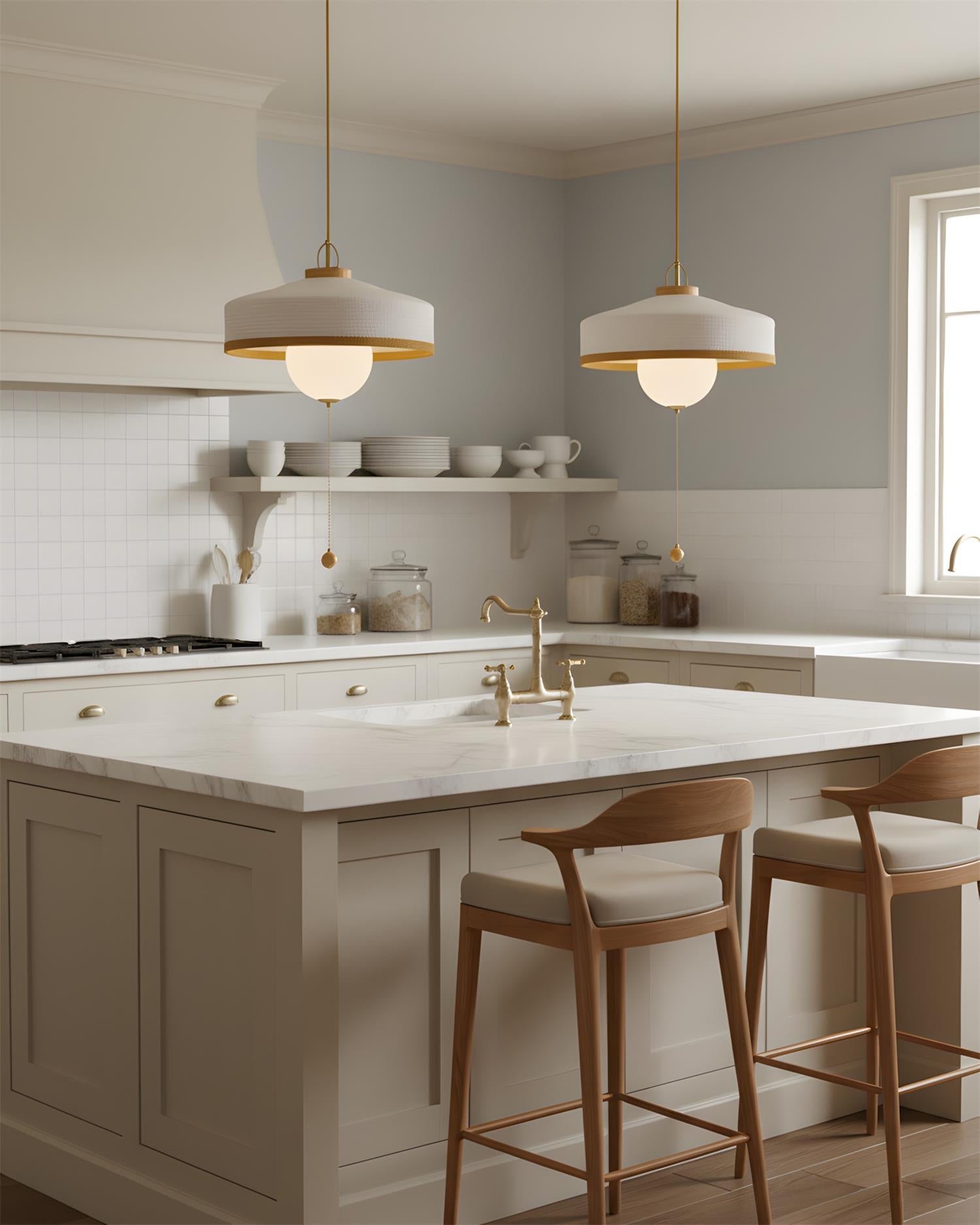 Mantle Oriental Fabric Pendant Light