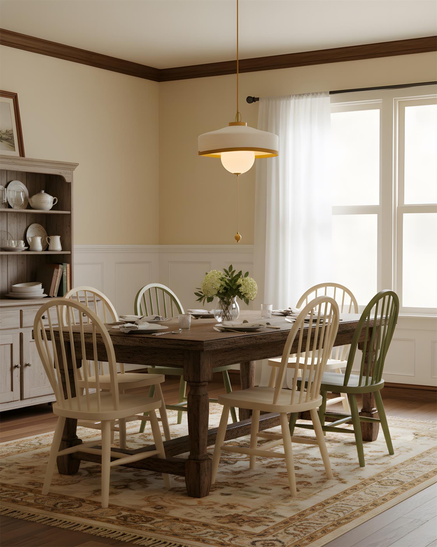 Mantle Oriental Fabric Pendant Light