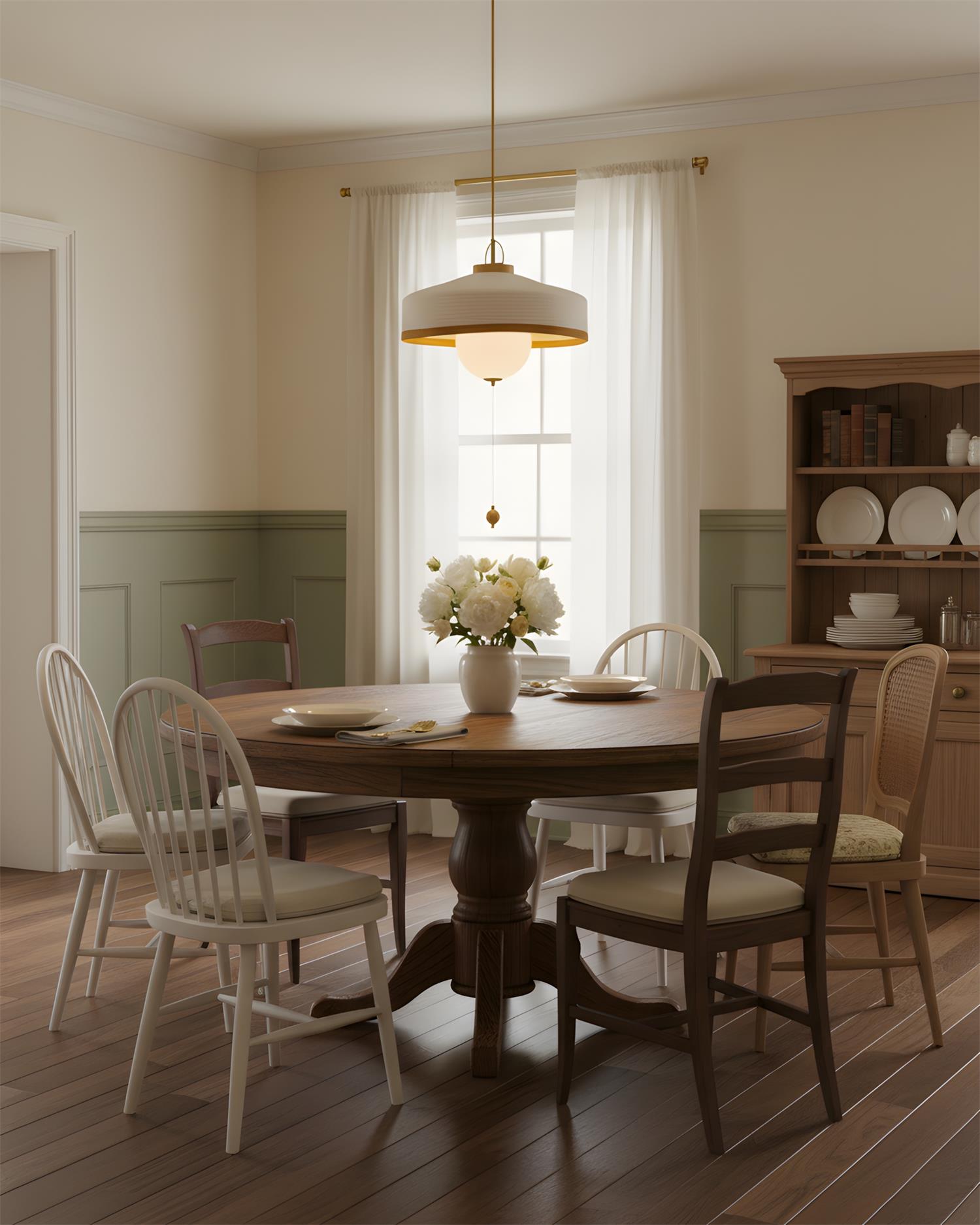 Mantle Oriental Fabric Pendant Light