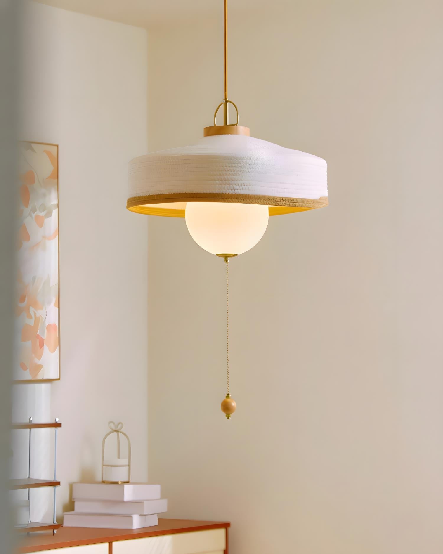 Mantle Oriental Fabric Pendant Light