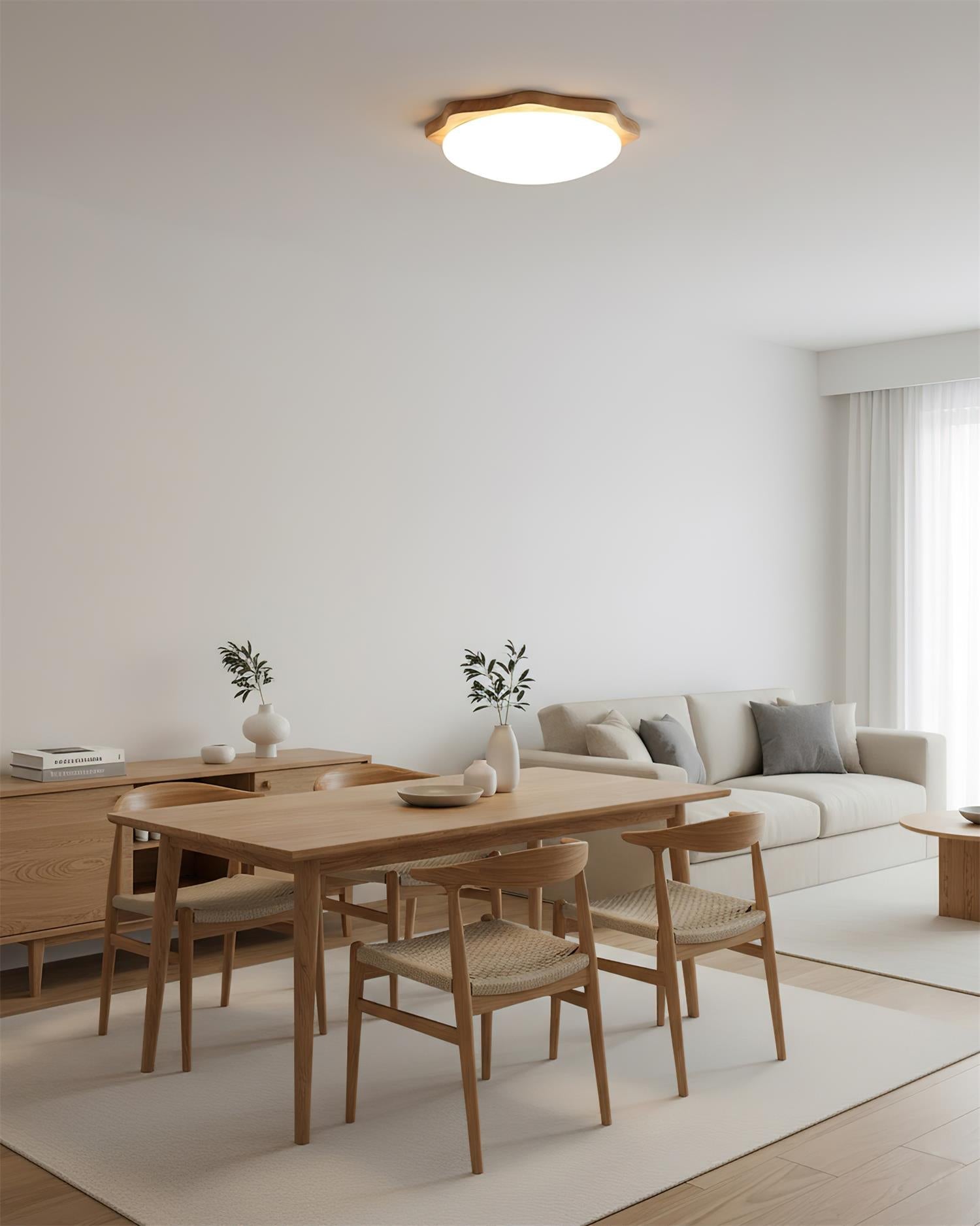 Maple Minimalist Acrylic Wood Ceiling Light
