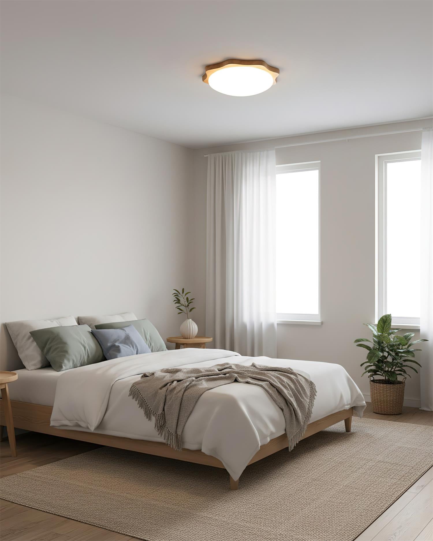 Maple Minimalist Acrylic Wood Ceiling Light
