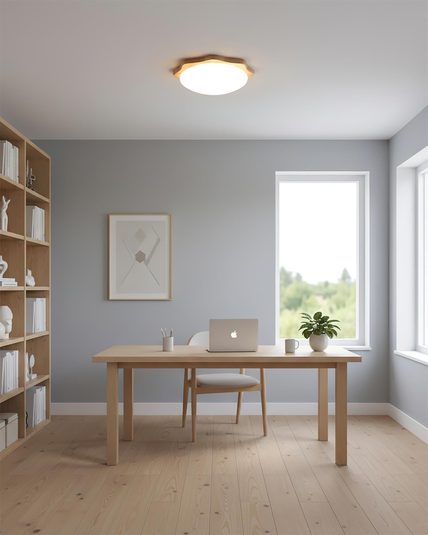 Maple Minimalist Acrylic Wood Ceiling Light