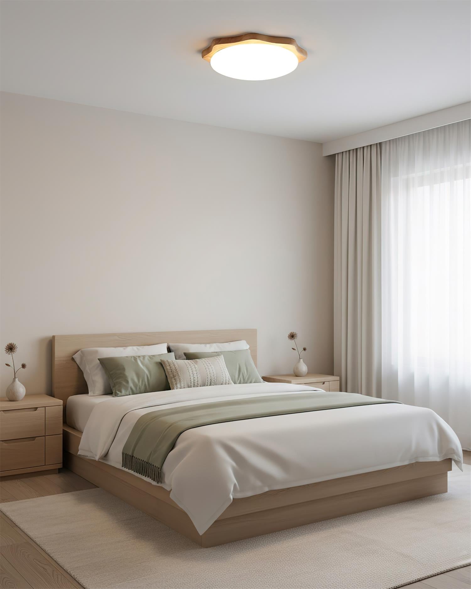 Maple Minimalist Acrylic Wood Ceiling Light