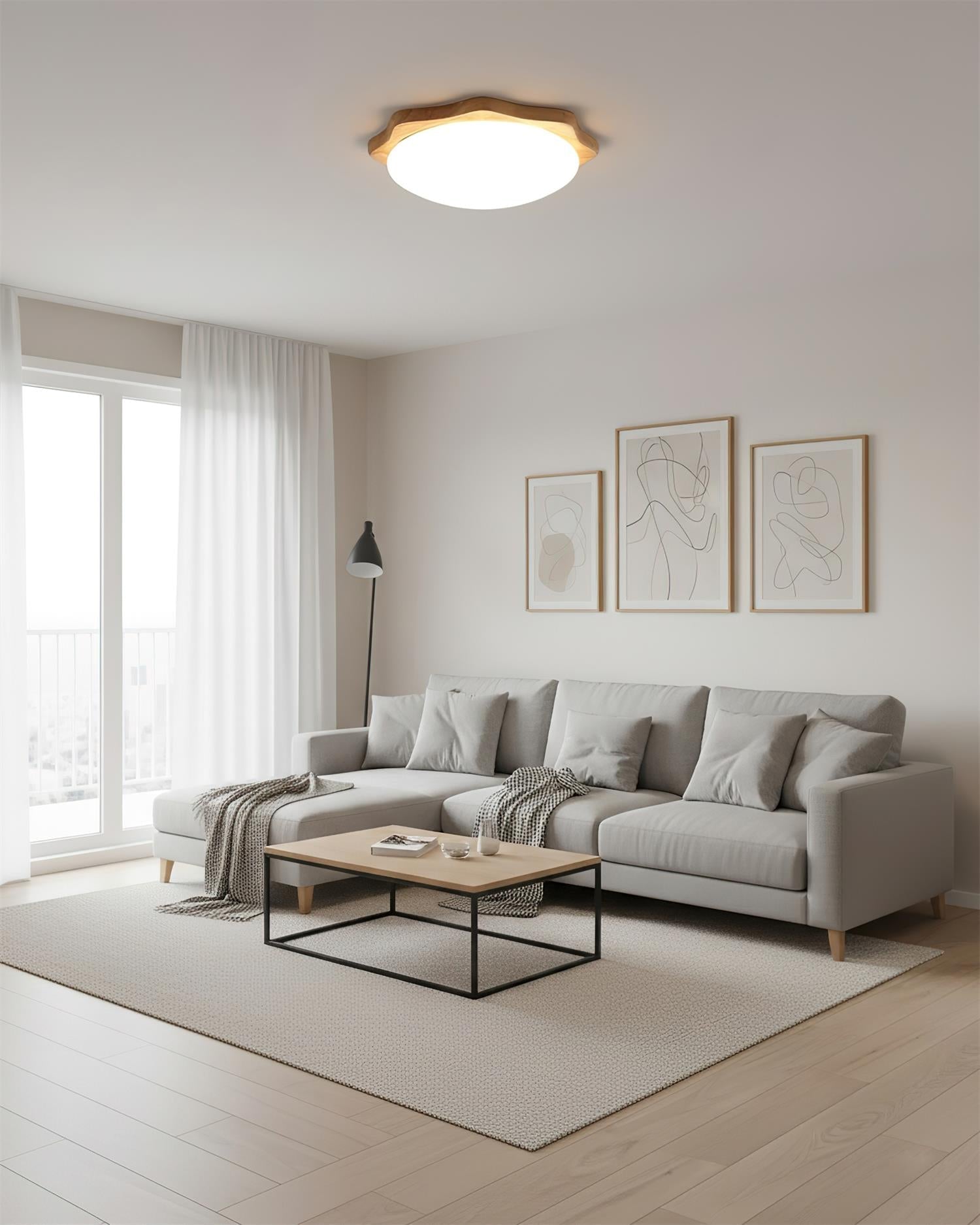 Maple Minimalist Acrylic Wood Ceiling Light