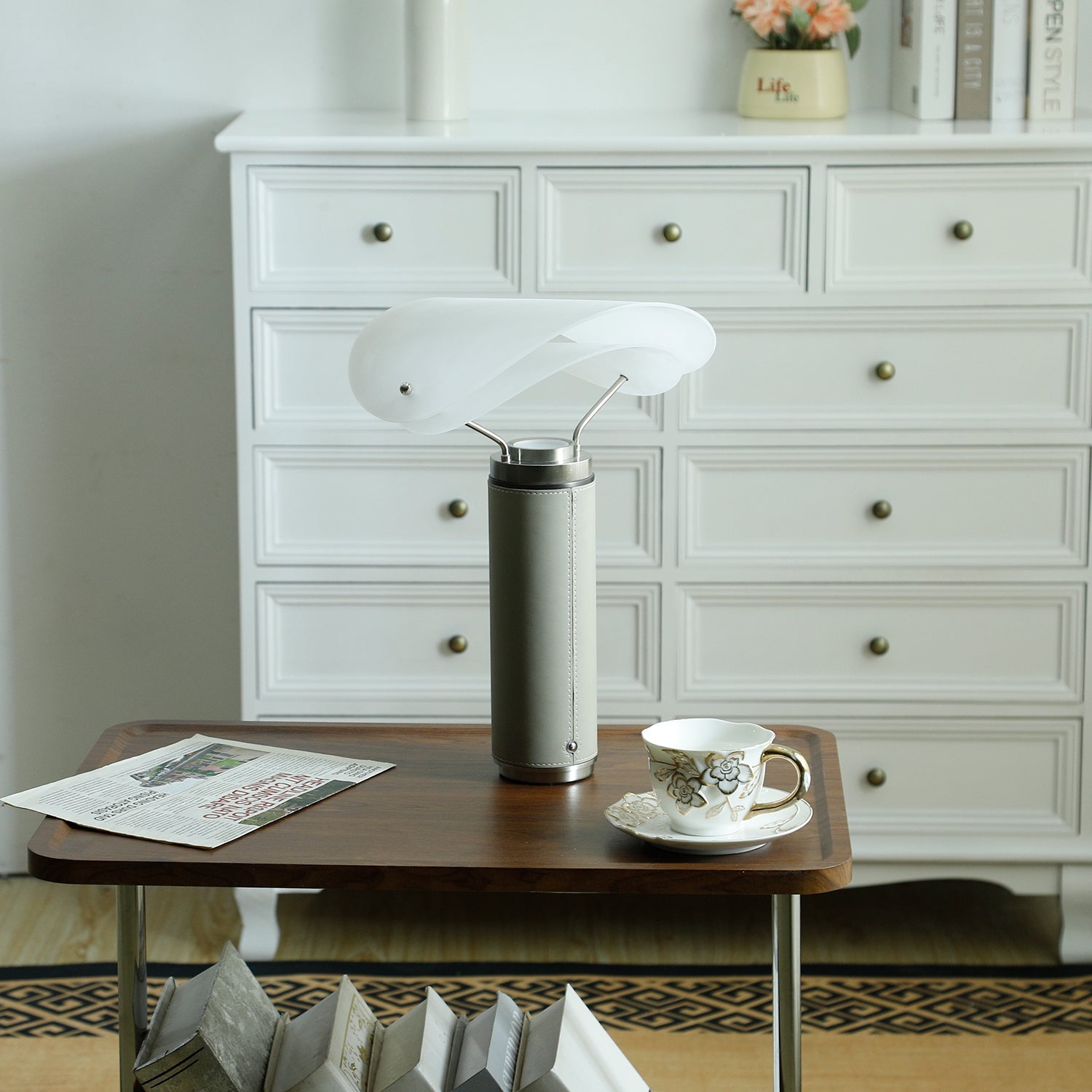 Inorielis Sculptural Travertine Table Lamp - Blowlighting