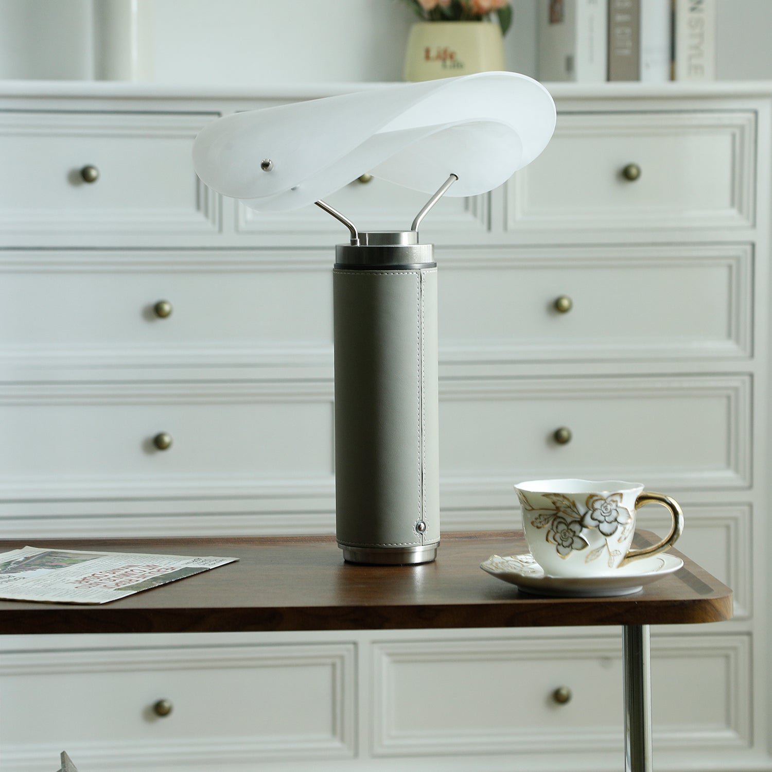 Inorielis Sculptural Travertine Table Lamp - Blowlighting