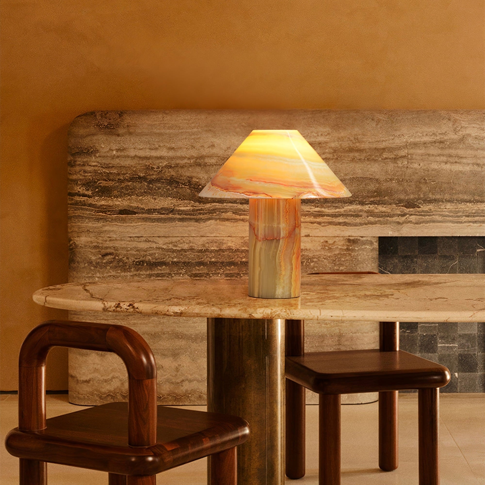 Aurora Vintage Jade Table Lamp - Blowlighting