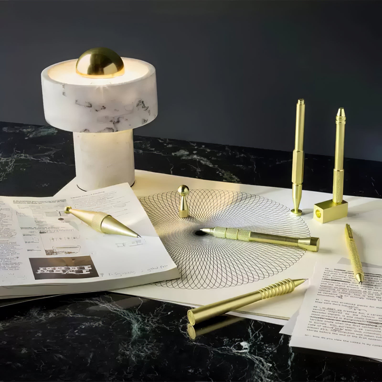 Marble Aura Table Lamp - Blowlighting