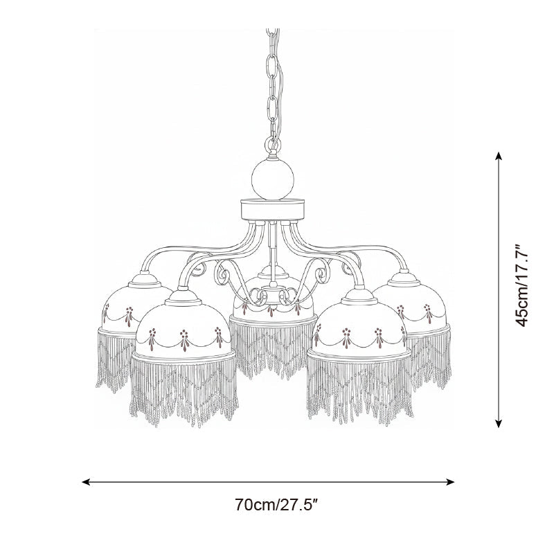 Serenity Elegant Glass Chandelier