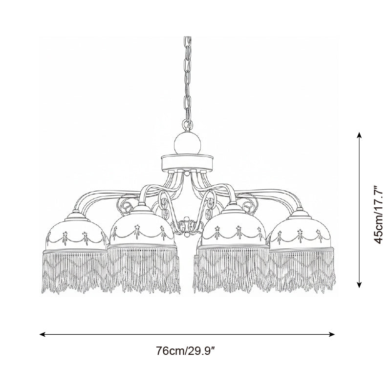 Serenity Elegant Glass Chandelier