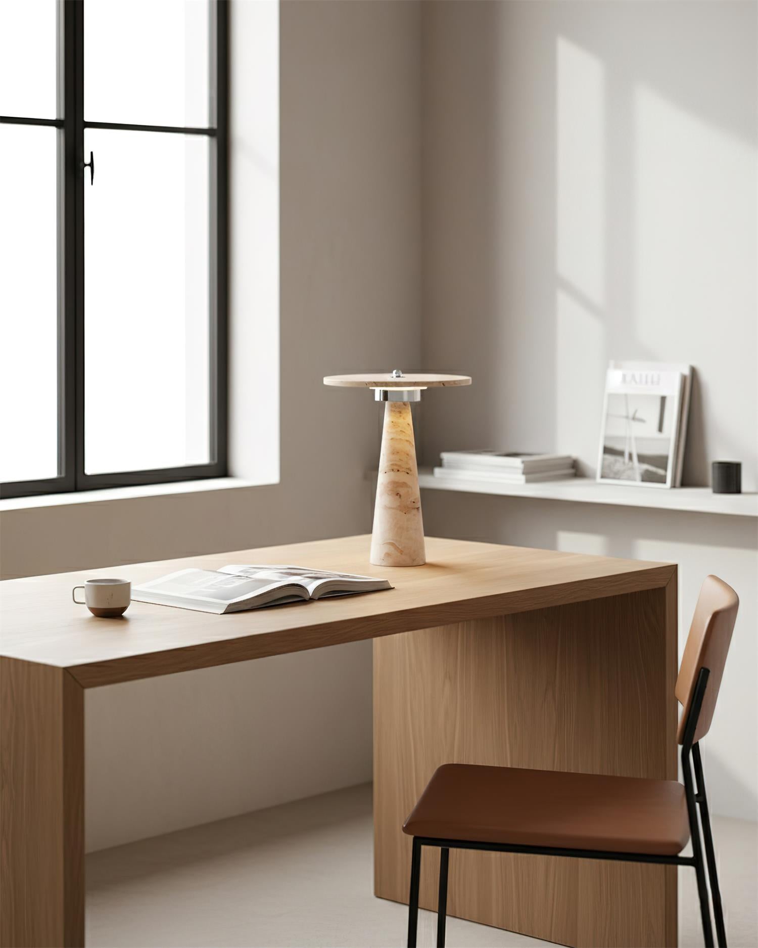 Mareen Wabi-Sabi Travertine Table Light