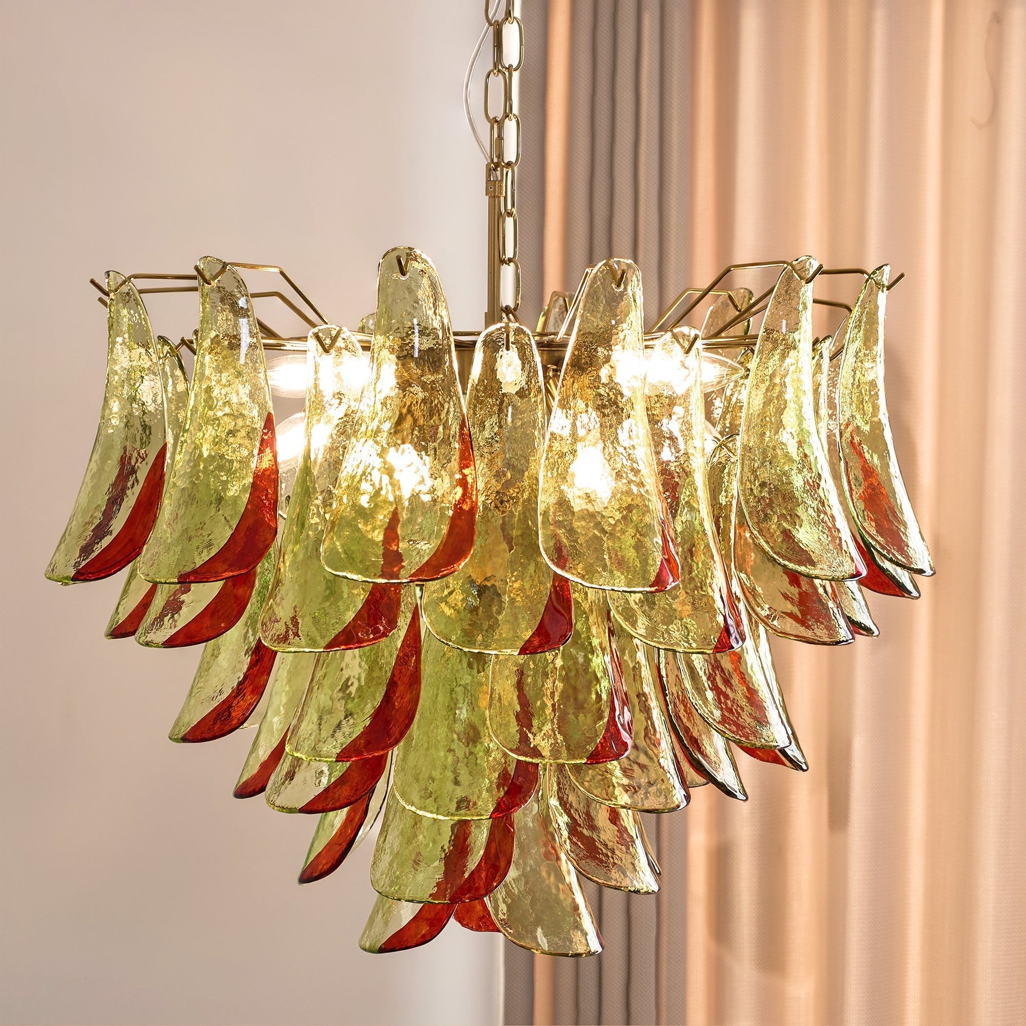 Aurora Chandelier Murano Glass Petal Elegant - Blowlighting
