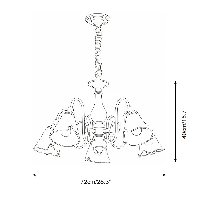 Aurelia Luxurious Glass Marigold Chandelier