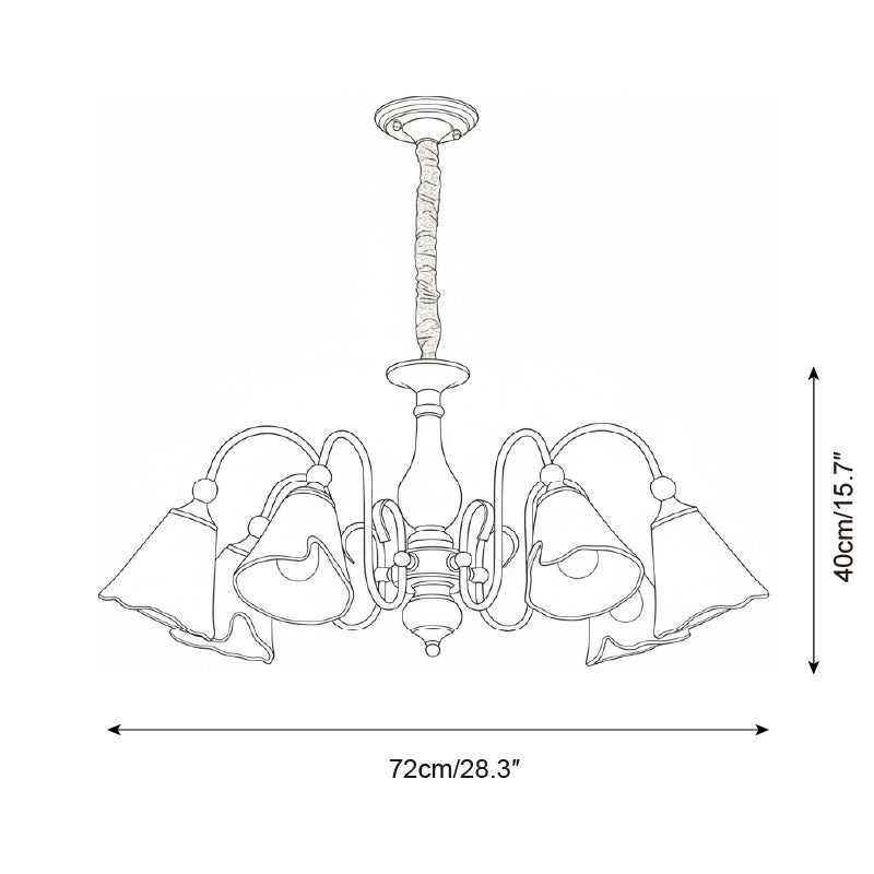 Aurelia Luxurious Glass Marigold Chandelier