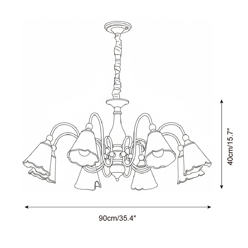Aurelia Luxurious Glass Marigold Chandelier
