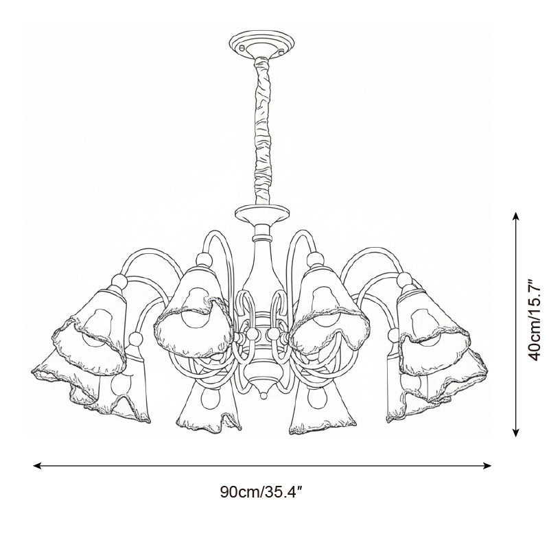 Aurelia Luxurious Glass Marigold Chandelier