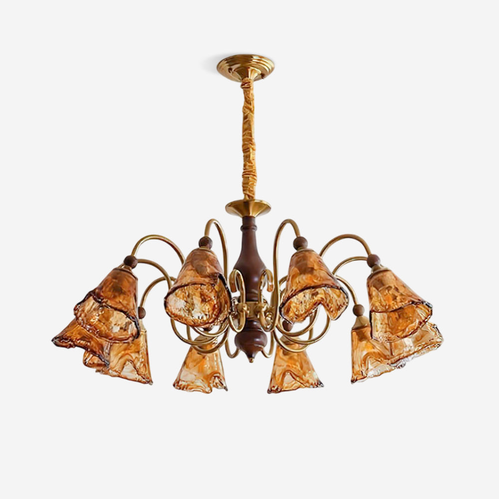 Aurelia Luxurious Glass Marigold Chandelier