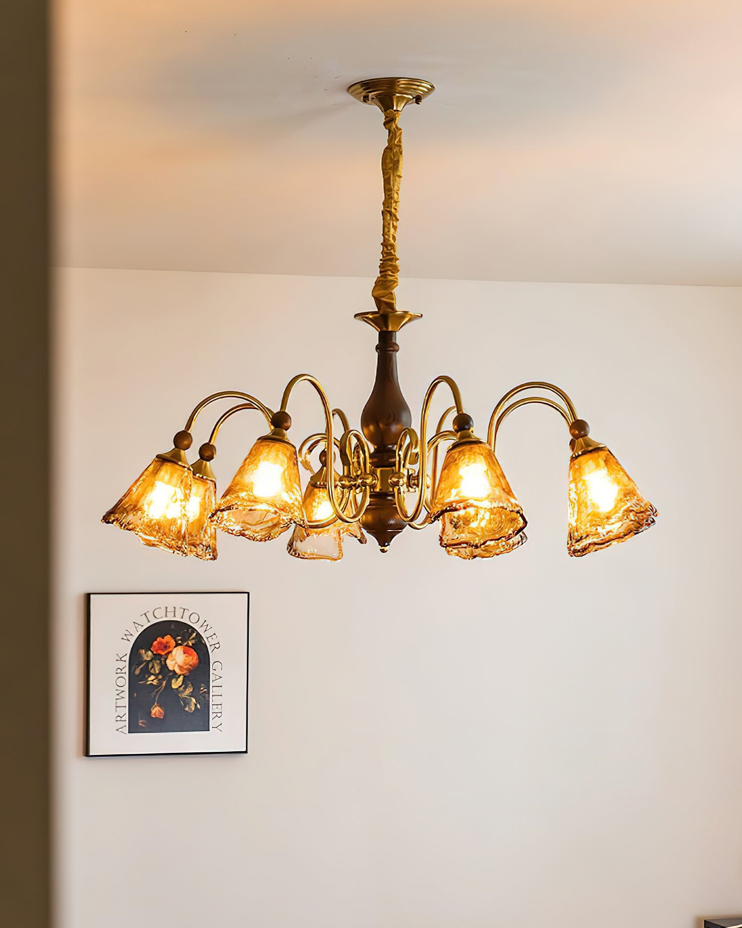 Aurelia Luxurious Glass Marigold Chandelier