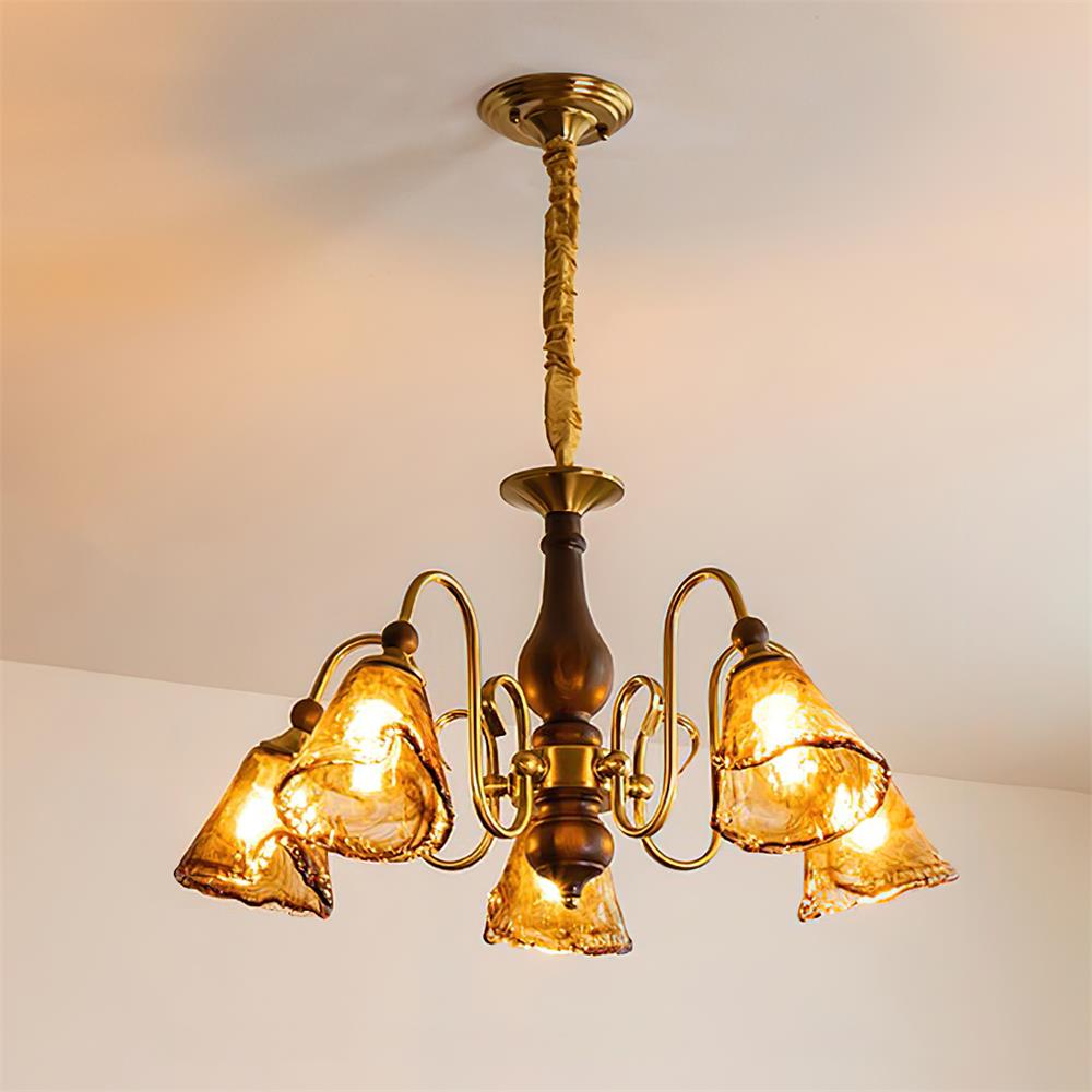 Aurelia Luxurious Glass Marigold Chandelier