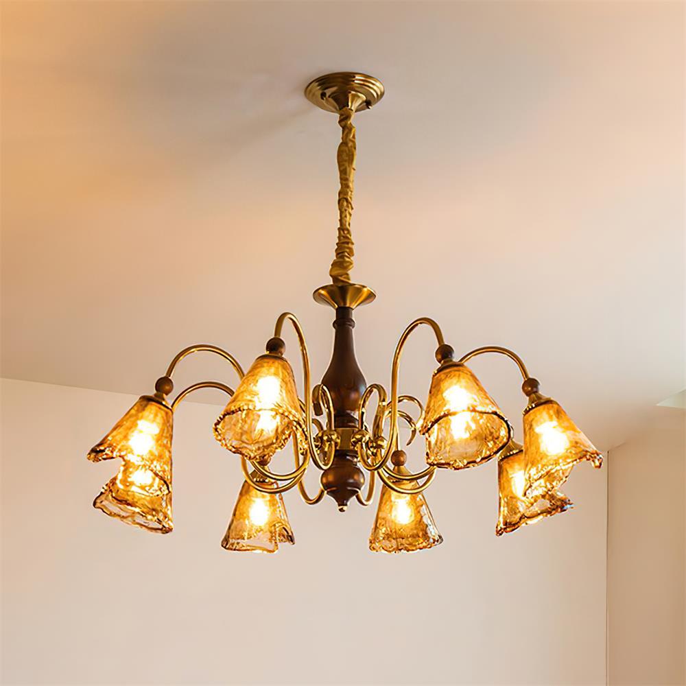 Aurelia Luxurious Glass Marigold Chandelier