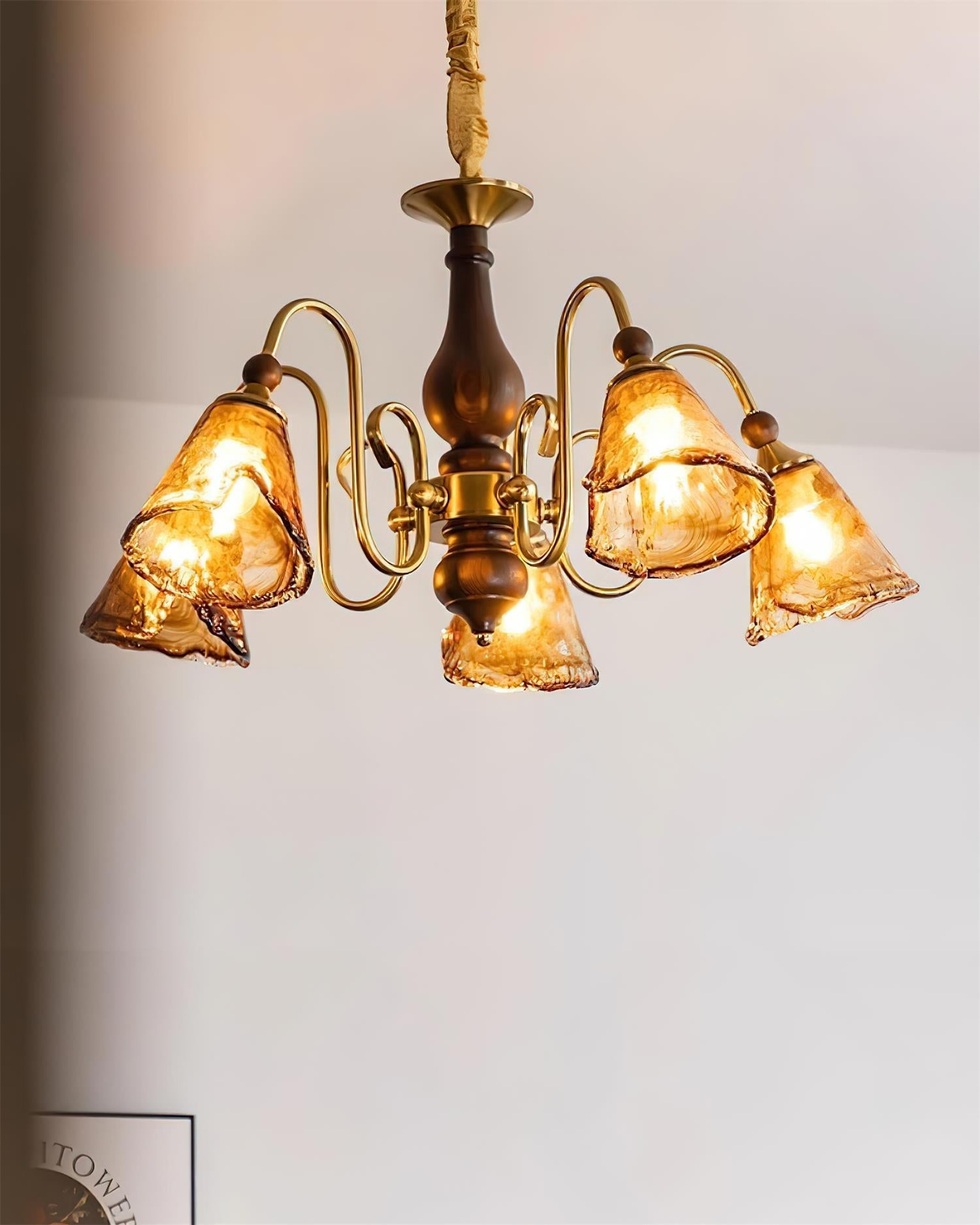 Aurelia Luxurious Glass Marigold Chandelier