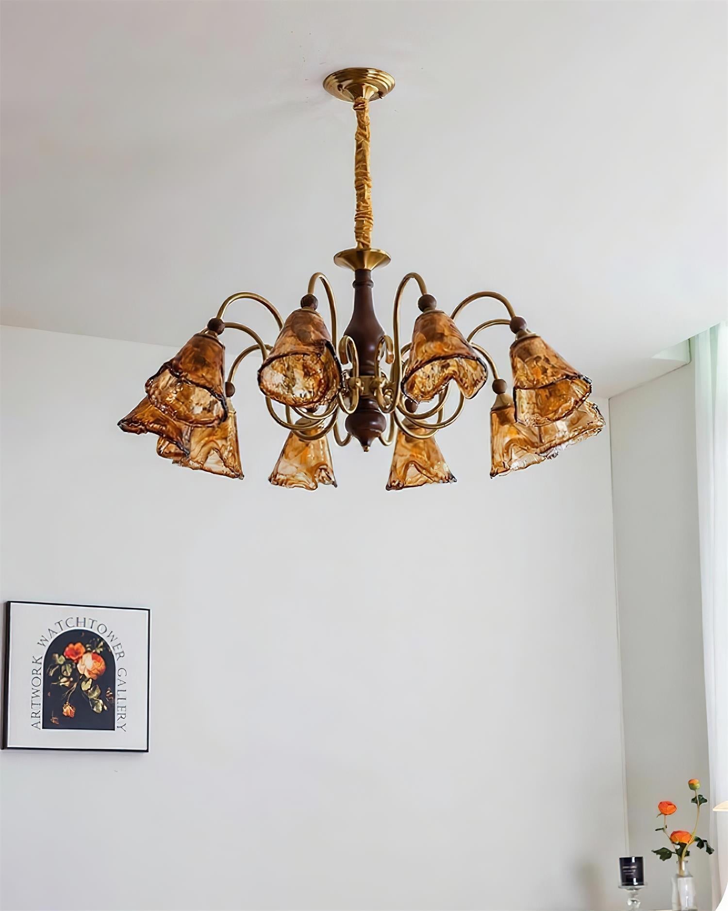 Aurelia Luxurious Glass Marigold Chandelier