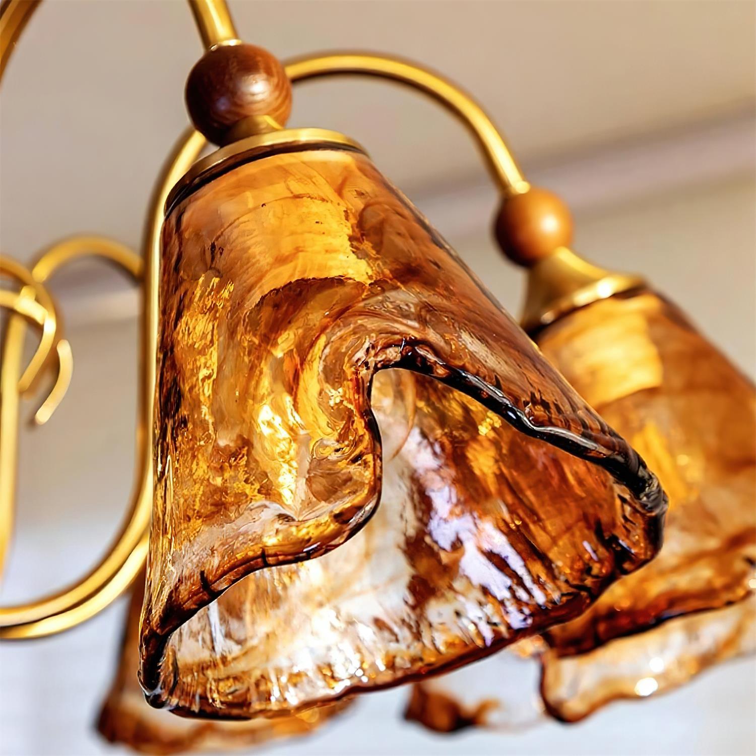 Aurelia Luxurious Glass Marigold Chandelier