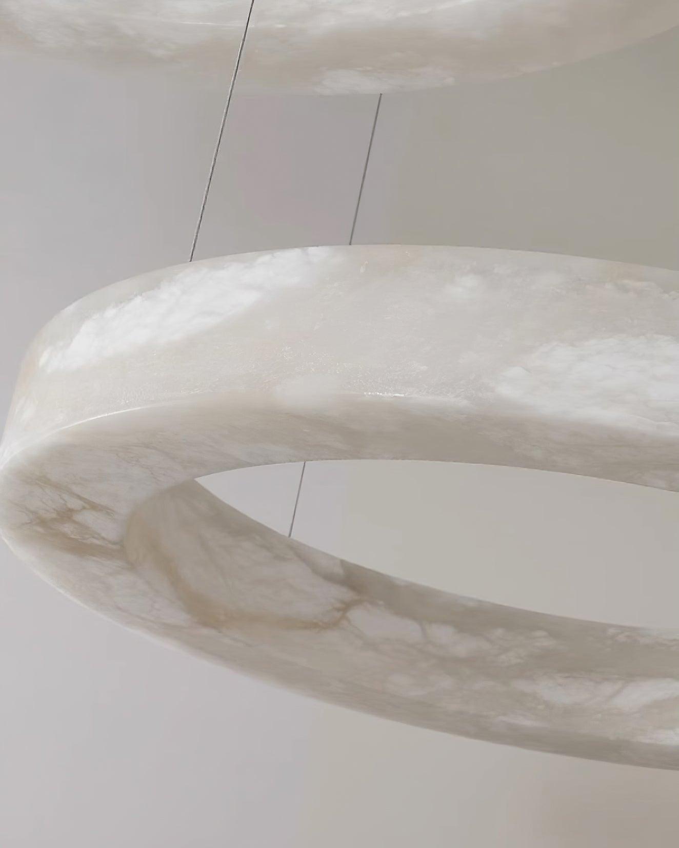 Olloros Alabaster Multi-Ring Pendant Light - Blowlighting