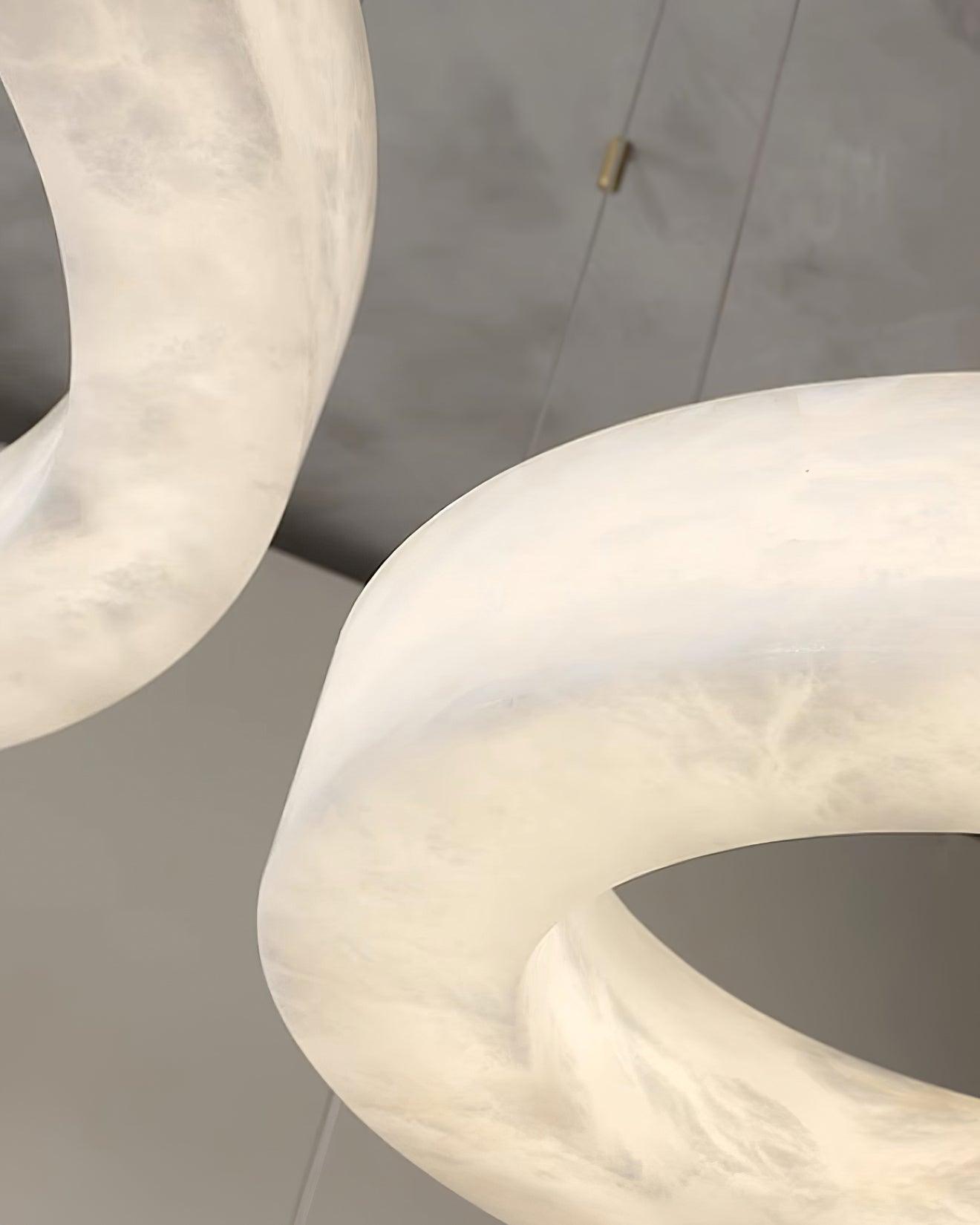 Olloros Alabaster Multi-Ring Pendant Light - Blowlighting