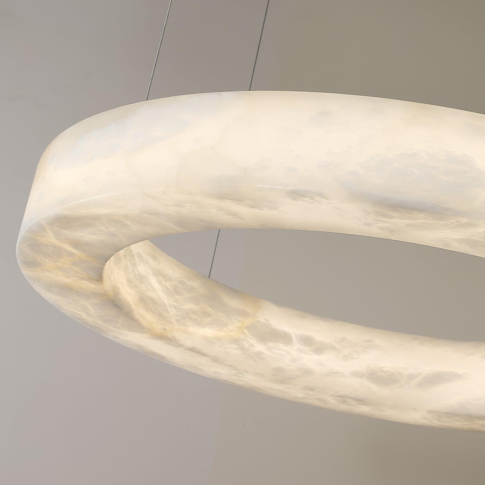 Olloros Alabaster Multi-Ring Pendant Light - Blowlighting