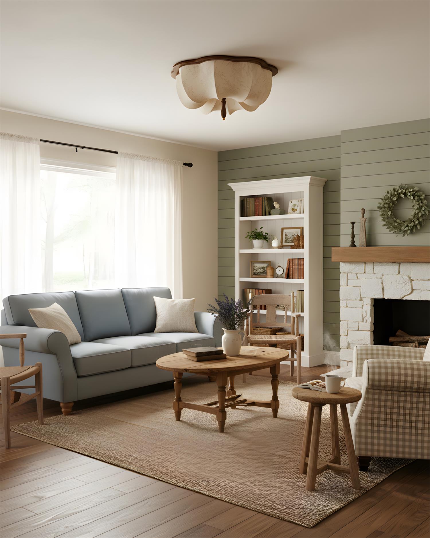 Marivelle Modern Fabric Ceiling Light