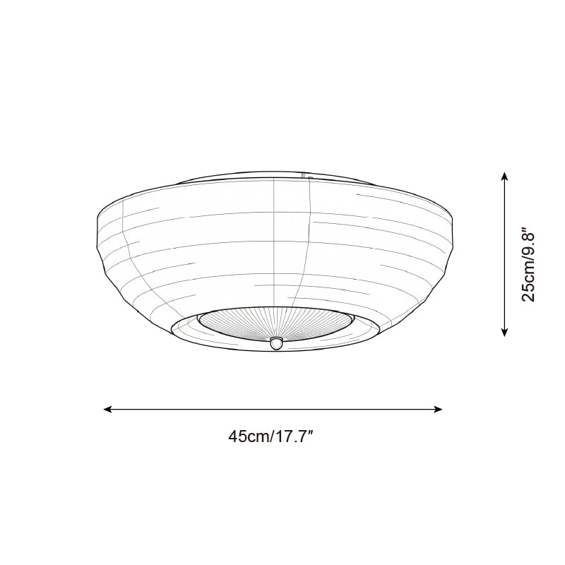 Capiz Matte Metal Ceiling Lamp
