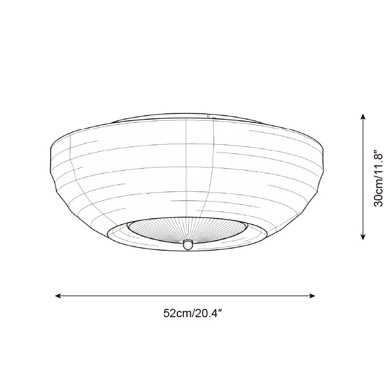 Capiz Matte Metal Ceiling Lamp