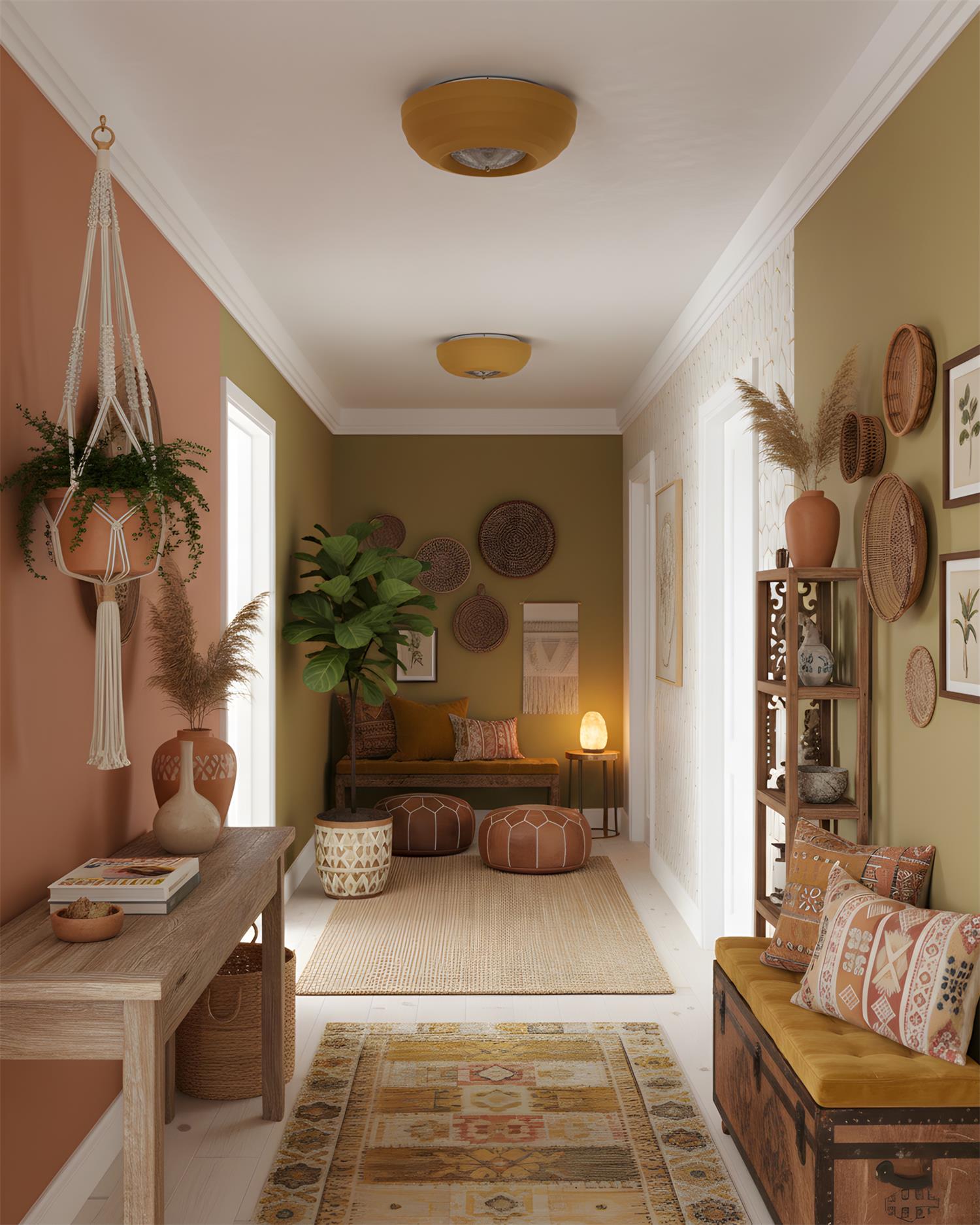 Capiz Matte Metal Ceiling Lamp