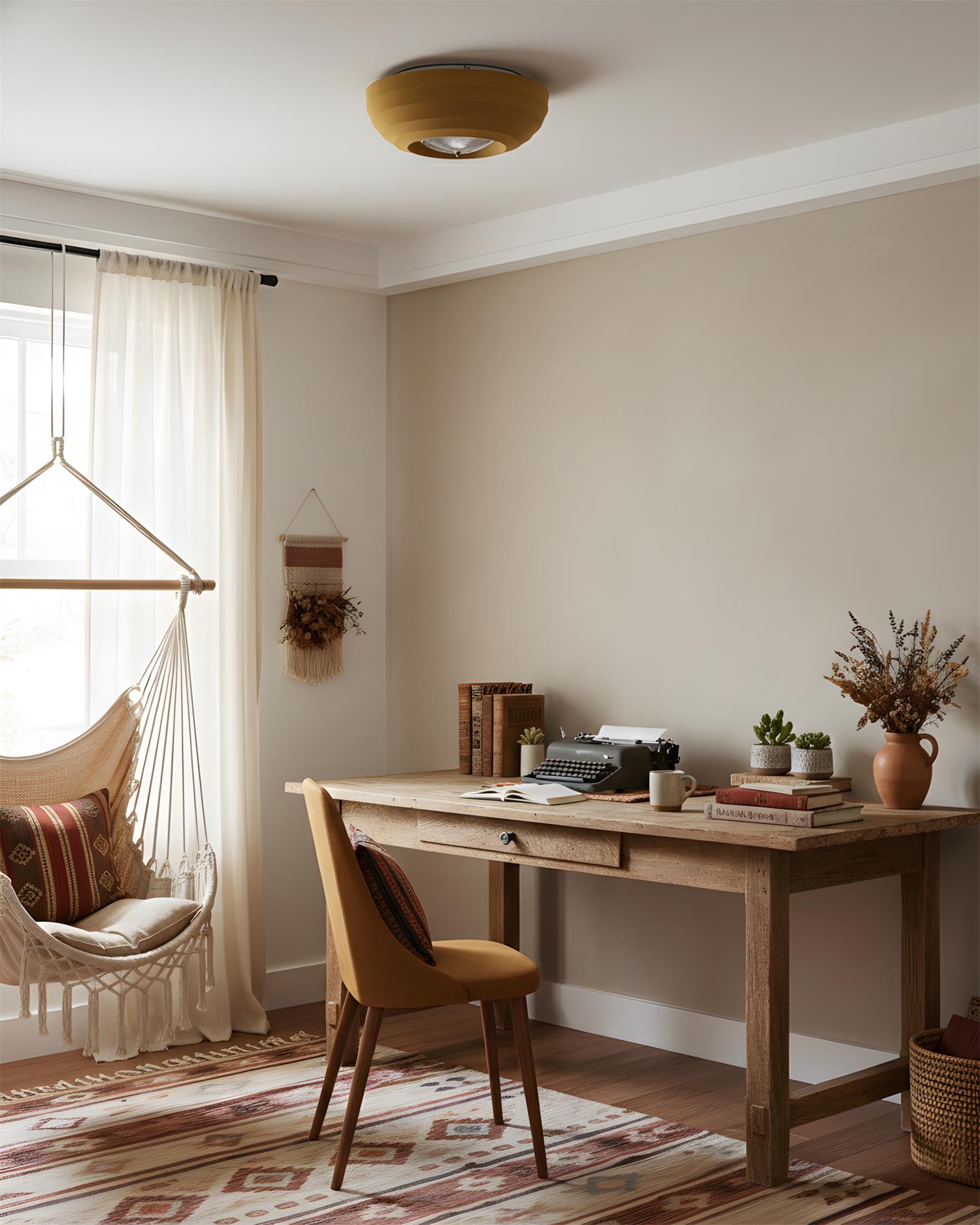 Capiz Matte Metal Ceiling Lamp