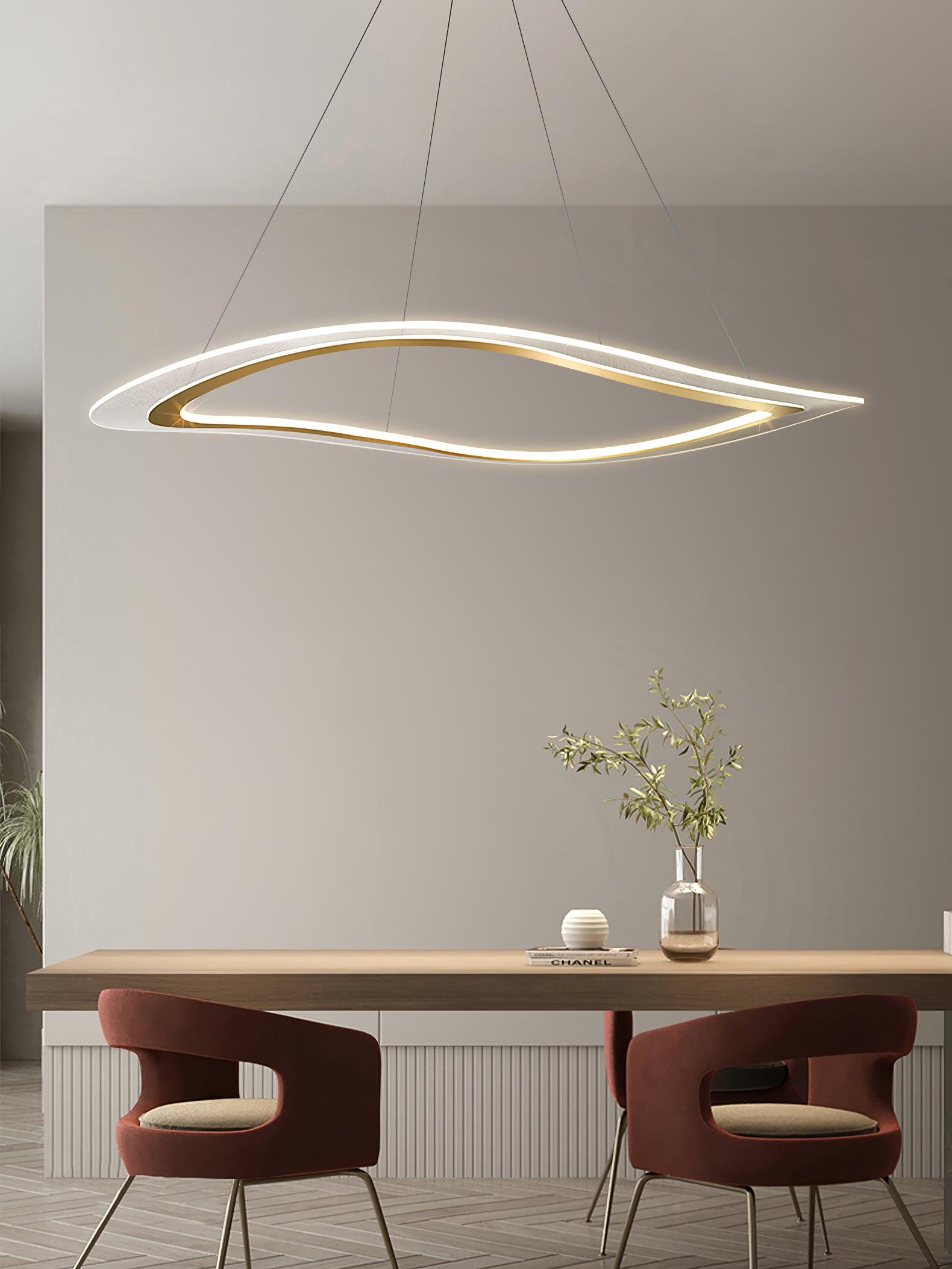 Lustra Chandelier LED Acrylic Gold Modern - Blowlighting