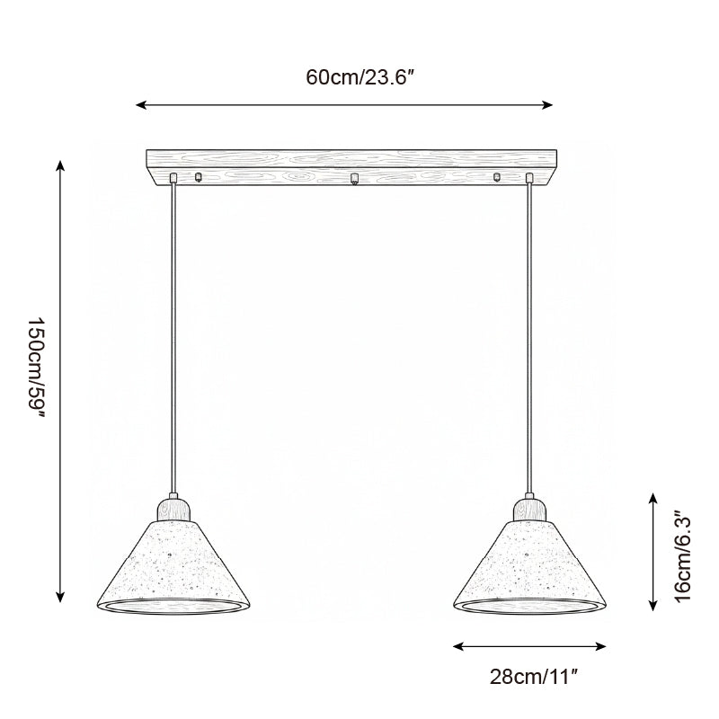 Marvra Minimalis Wood Pendant Light