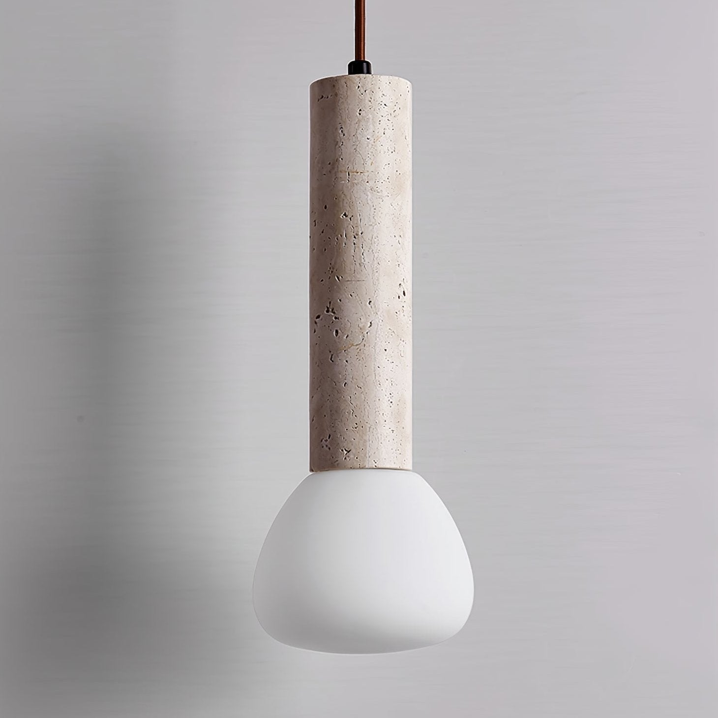 Cicaris Minimalist Travertine Pendant Light - Blowlighting
