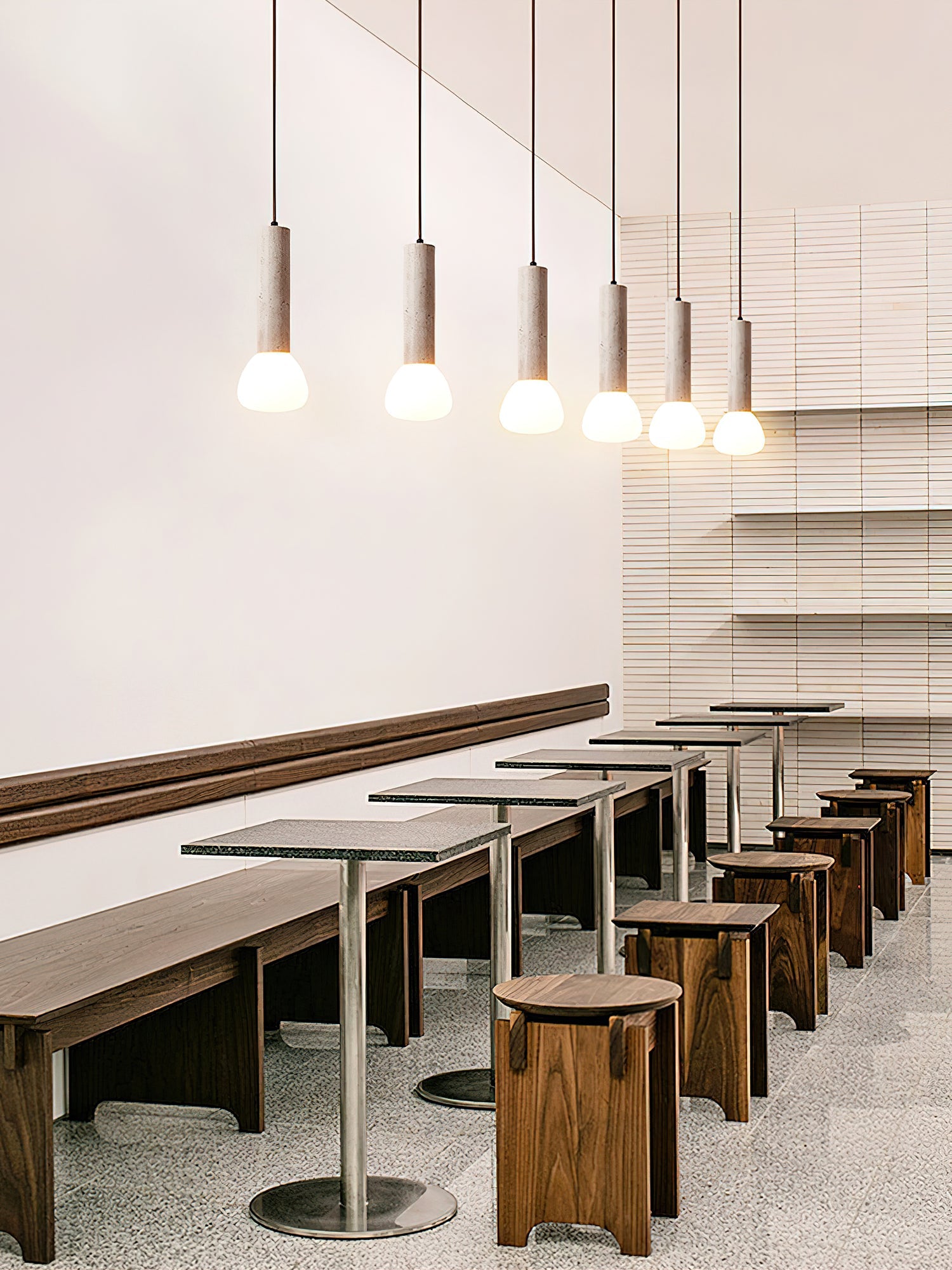 Cicaris Minimalist Travertine Pendant Light - Blowlighting