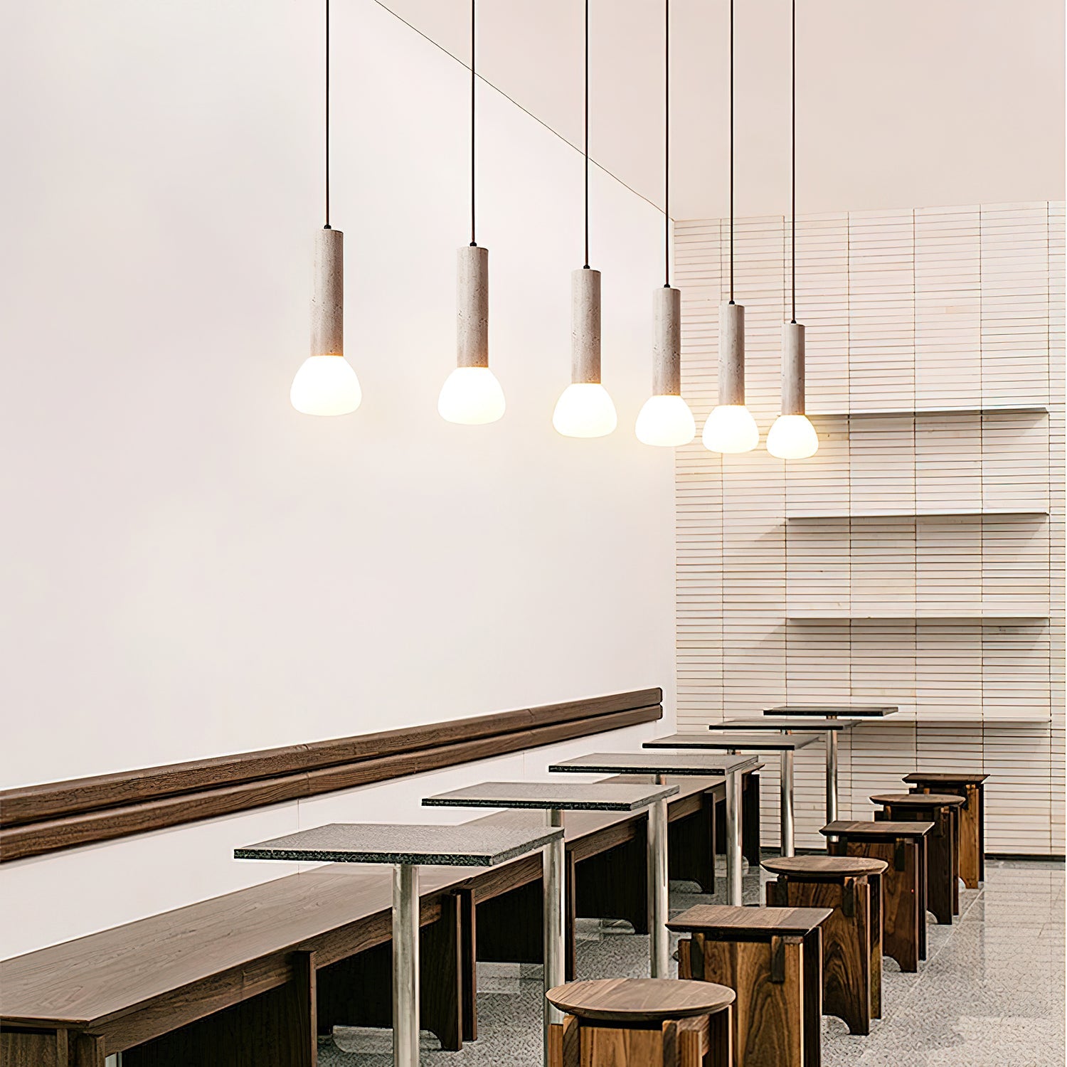 Cicaris Minimalist Travertine Pendant Light - Blowlighting