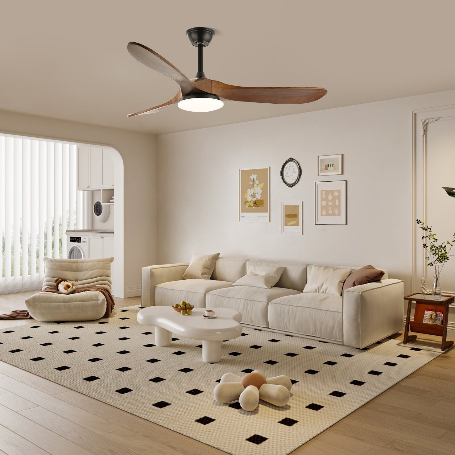 Elora Minimalist Ceiling Fan Light - Blowlighting