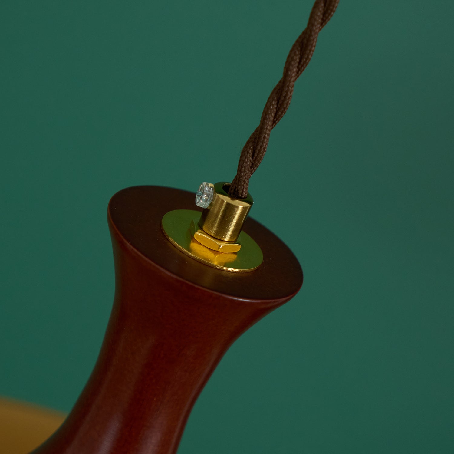 Lartheon Brown Glass Plug-In Pendant Lamp