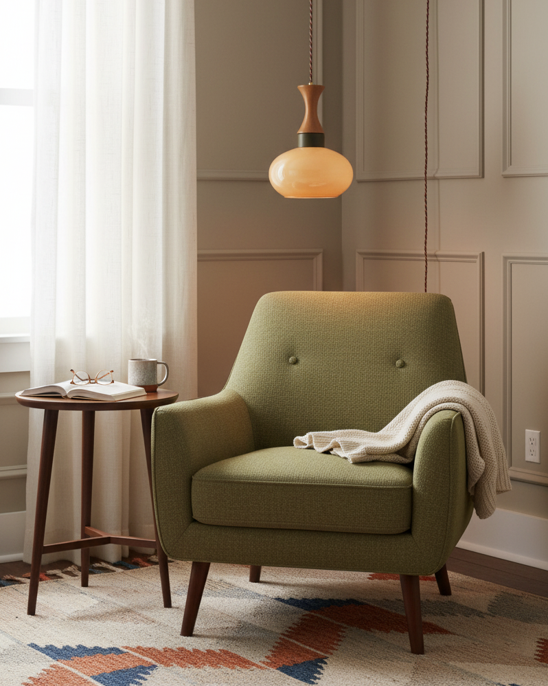 Lartheon Brown Glass Plug-In Pendant Lamp