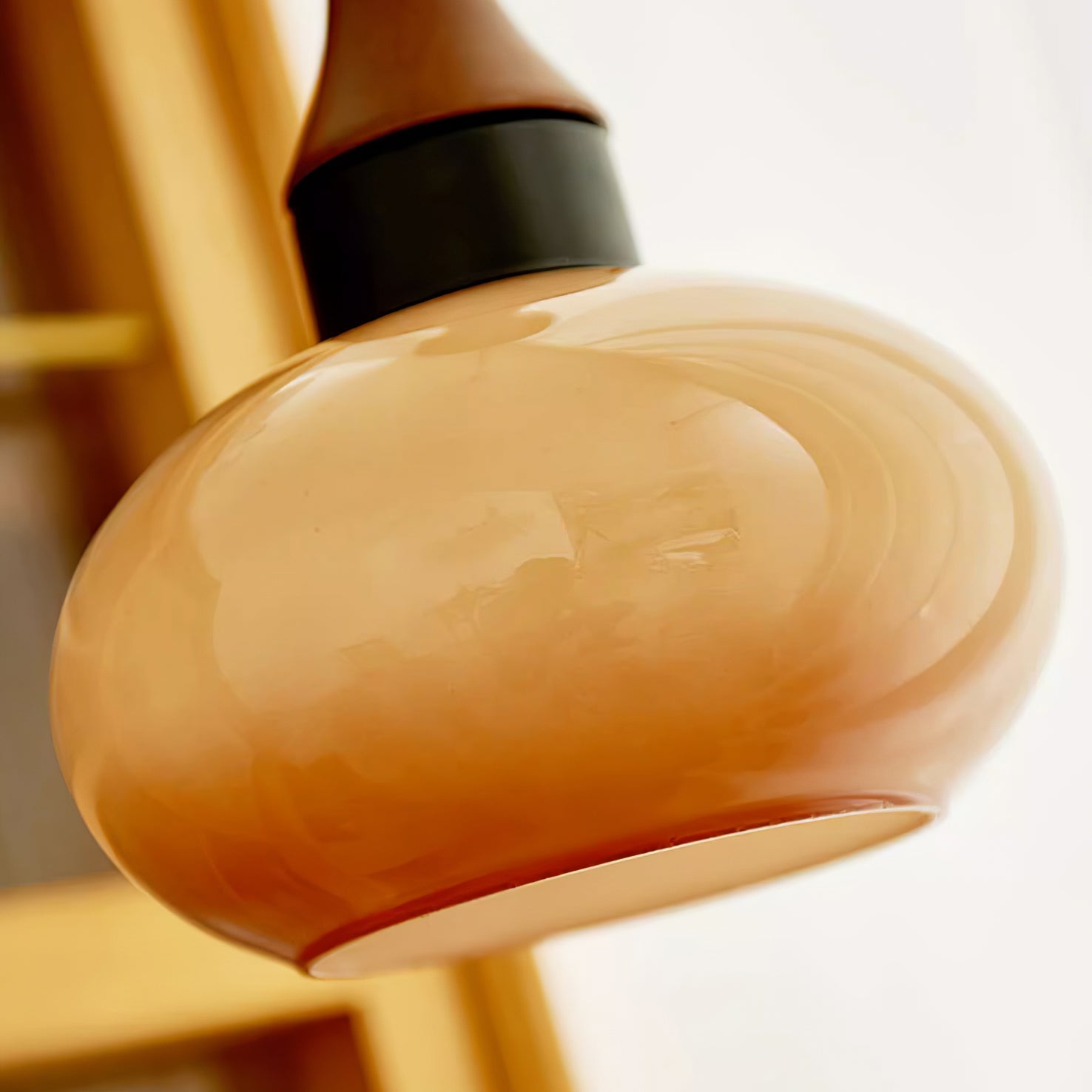 Lartheon Brown Glass Plug-In Pendant Lamp